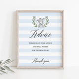 Elephant shower advice sign printable by LittleSizzle