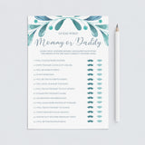 Guess Who Said What Mommy or Daddy Baby Shower Game by LittleSizzle