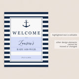 Nautical Boy Baby Shower Sign Pack Printable