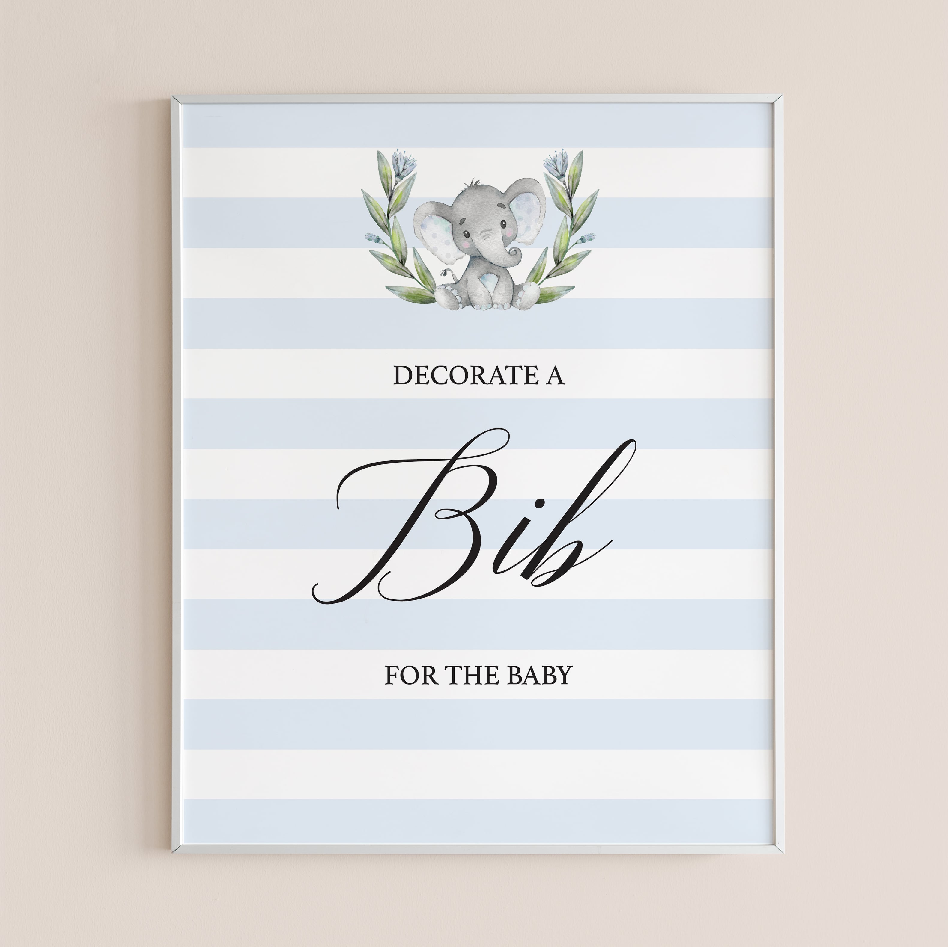 Bib decorating station sign printable for boy by LittleSizzle