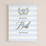 Bib decorating station sign printable for boy by LittleSizzle