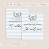 Blue and gray baby shower addressee sign by LittleSizzle