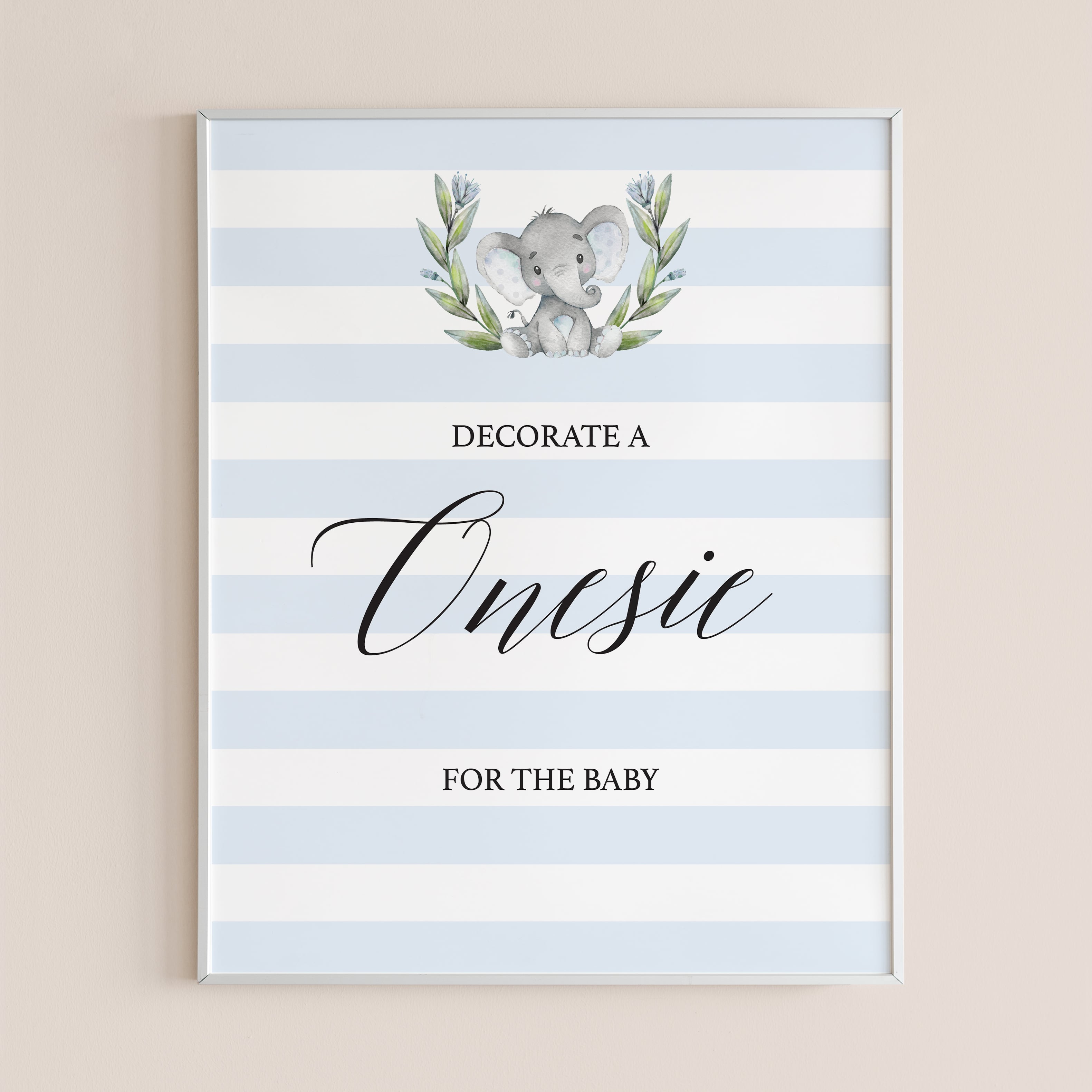 DIY baby shower activities decorate a onesie by LittleSizzle