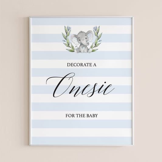 DIY baby shower activities decorate a onesie by LittleSizzle
