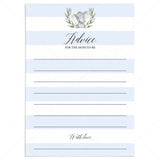 Printable boy baby shower advice card by LittleSizzle