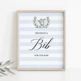 Decorate a bib for the baby boy baby shower activity decorations by LittleSizzle