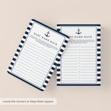 Nautical Baby Shower A-Z Name Game Printable