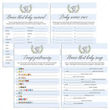Elephant boy baby shower games bundle instant download by LittleSizzle