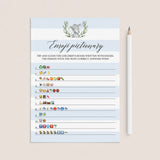 Childrens books emoji game for boy baby shower by LittleSizzle