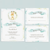 Printable Baby Party Invites Set Woodland Themed Blue by LittleSizzle