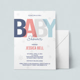 Winter Baby Shower Invitation Set Template
