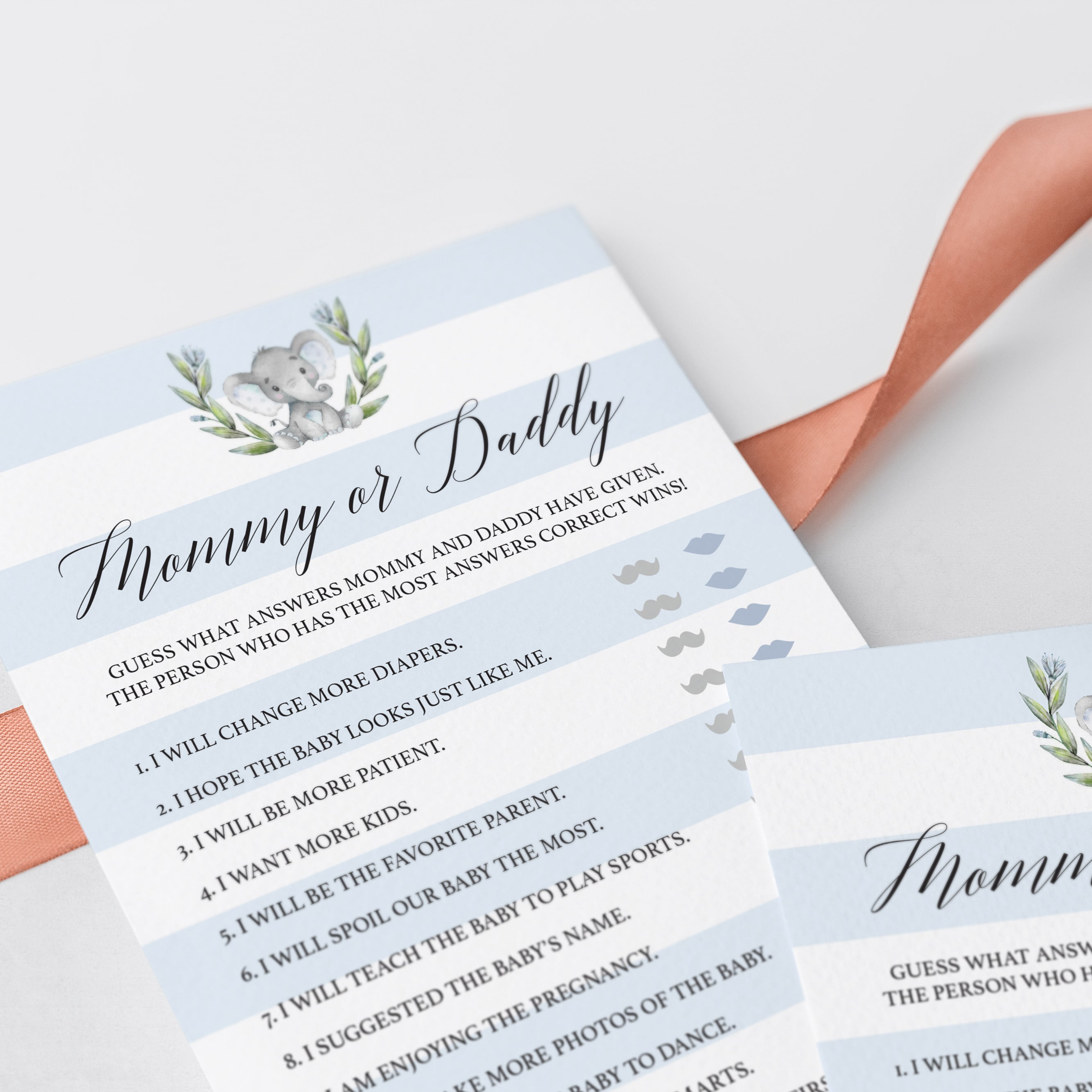 Co-ed baby shower game guess who printable by LittleSizzle