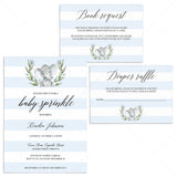 Blue baby sprinkle invitation set templates by LittleSizzle