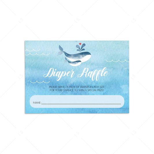Blue diaper raffle tickets for baby shower by LittleSizzle