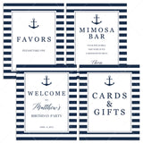 Nautical Party Signs Bundle Printable Instant Download by LittleSizzle