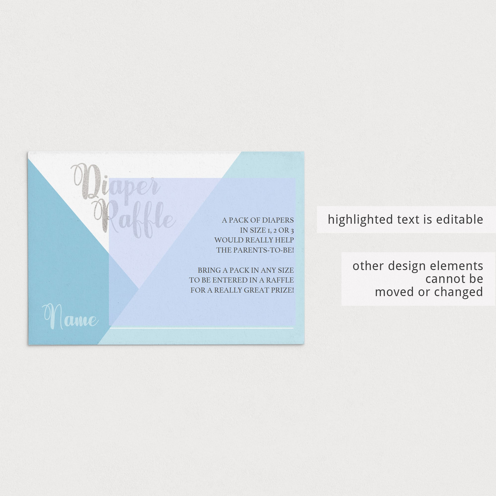 DIY diaper raffle game tickets by LittleSizzle