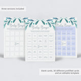 Huge Baby Shower Games Package with Watercolor Leaves