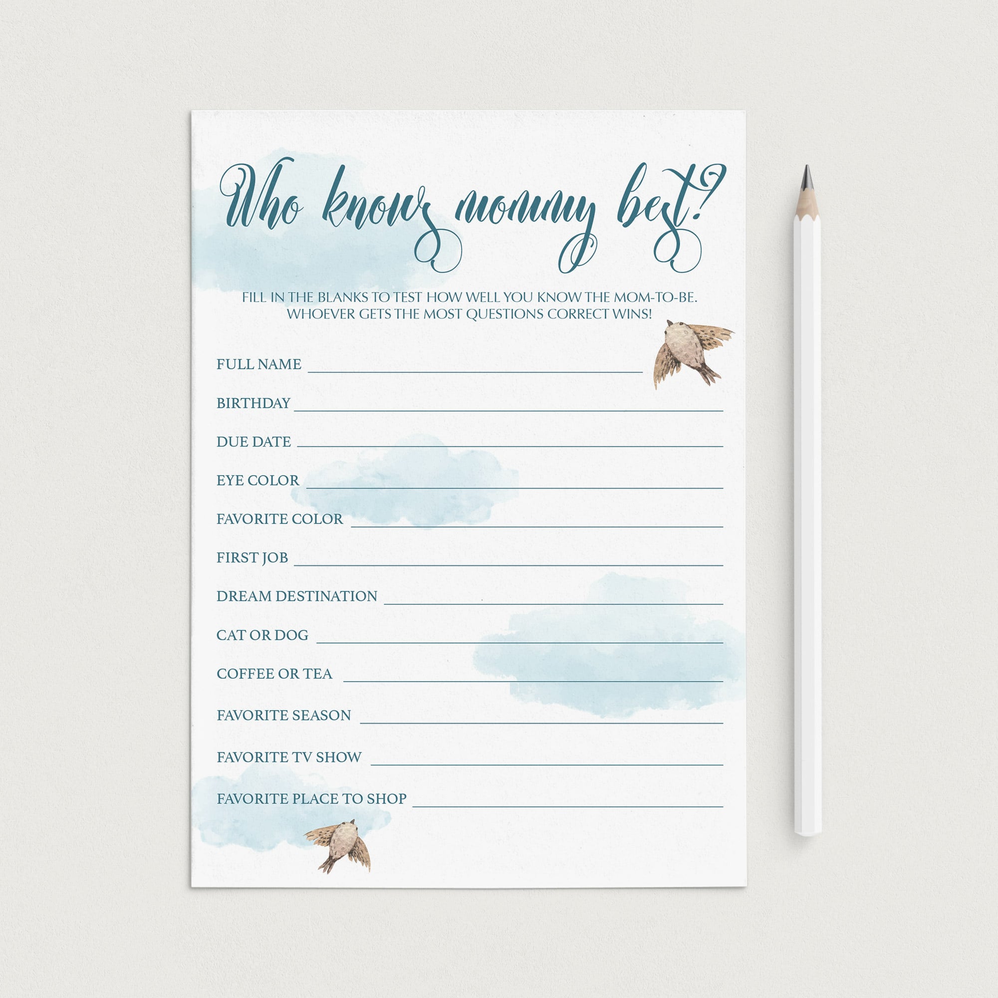 Air balloon baby shower printables by LittleSizzle
