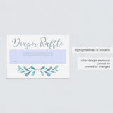 Blue watercolor wreath baby shower games by LittleSizzle