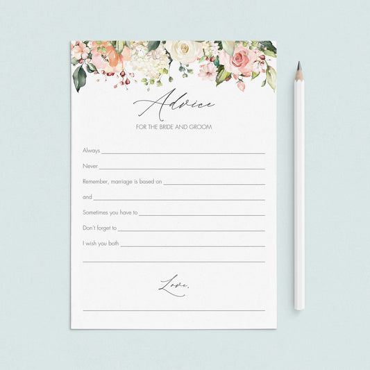 blush advice for the bride cards