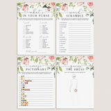blush bridalshower games package printables by LittleSizzle