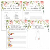 blush bridalshower games package printables by LittleSizzle