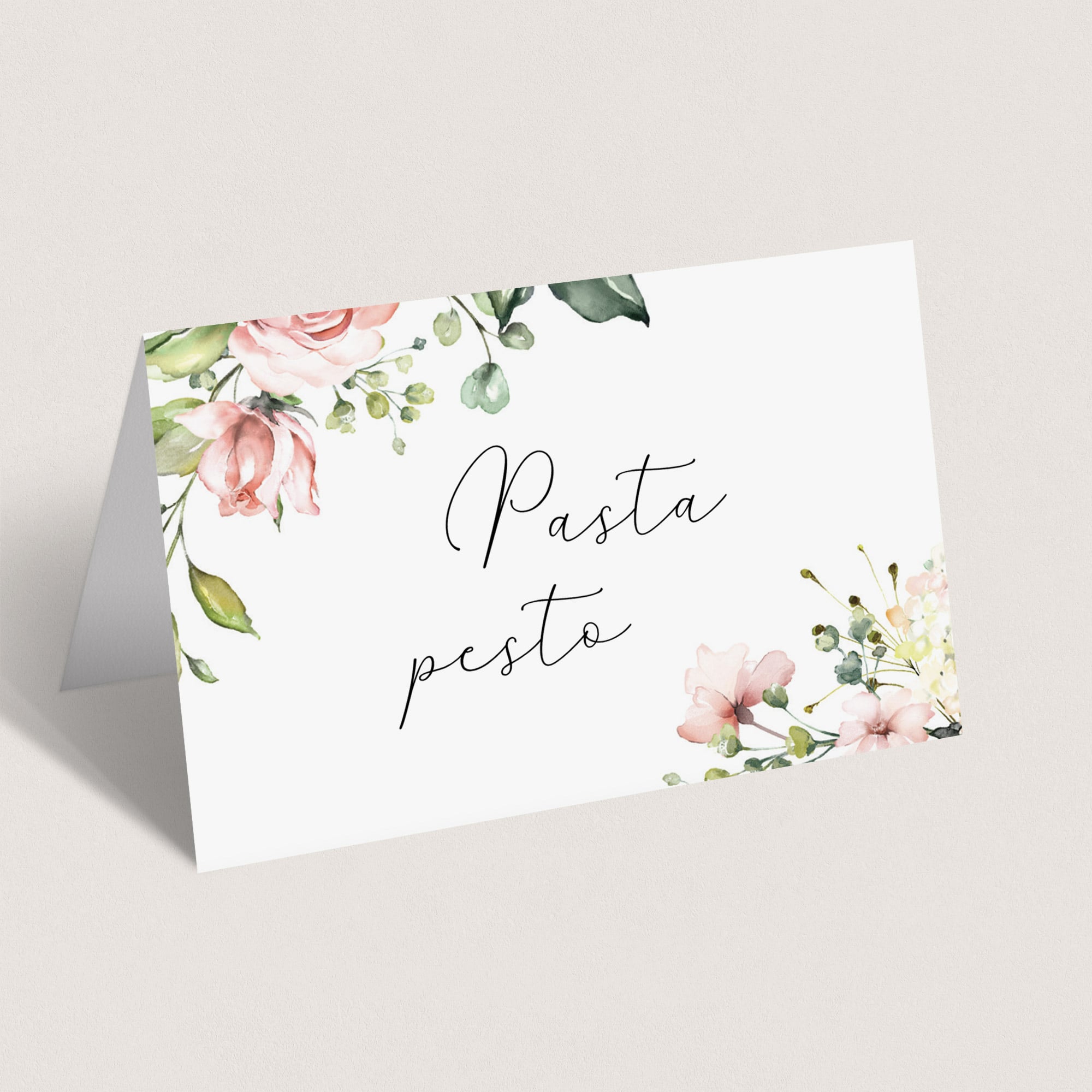 Editable food labels for floral theme baby shower by LittleSizzle