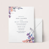 Pink and purple baby shower party invites for girls by LittleSizzle