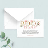 Floral gold baby shower books for baby cards by LittleSizzle