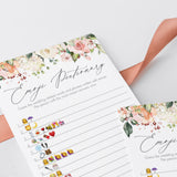 printable guess the dress bridal shower game template