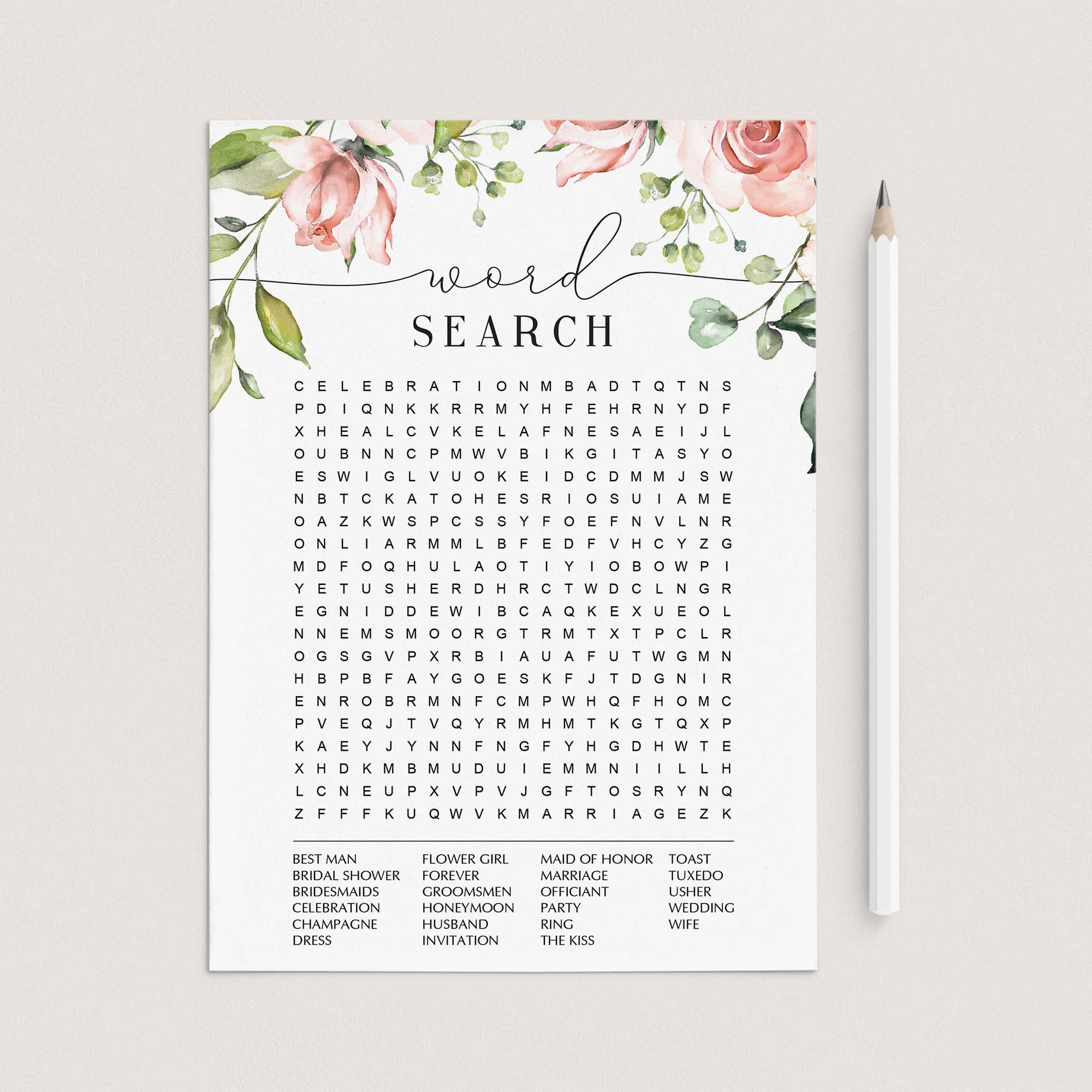 editable bridal shower games set templates by LittleSizzle