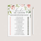 Editable bridal shower game templates by LittleSizzle