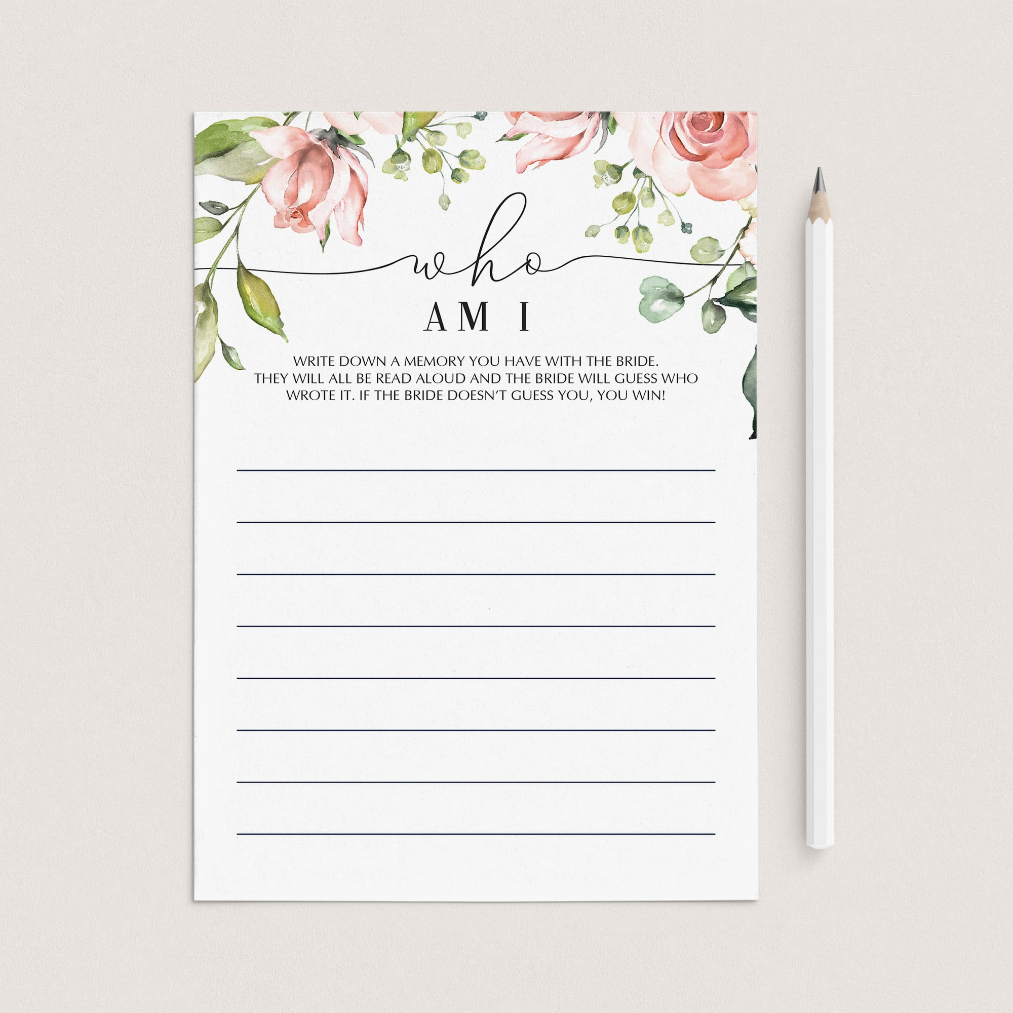 blush bridal shower keepsake games
