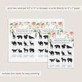 Animal Gestation Game Printable Blush Floral Baby Shower