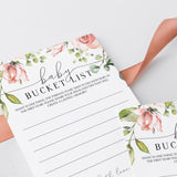 Bucket List for the First Year Baby Shower Game Cards