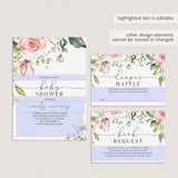 Blush Floral Baby Party Invitation and Cards DIY