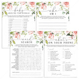 Printable baby shower game package floral theme by LittleSizzle