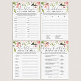 Blush Floral Girl Birthday Party Games Bundle by LittleSizzle