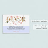 Modern pink floral baby shower book cards by LittleSizzle