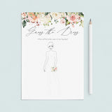 Chic Bridal Shower Guess The Dress Game Printable