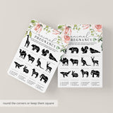 Animal Gestation Game Printable Blush Floral Baby Shower