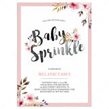 Floral Baby Sprinkle Invitation Template  Instant download by LittleSizzle
