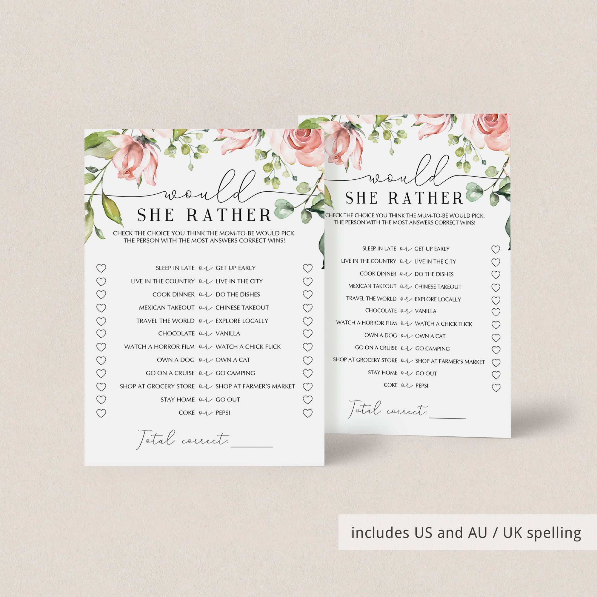 Garden baby shower game would she rather download by LittleSizzle