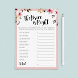 Girl Baby Shower Games Bundle Printable