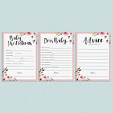 Blush watercolor baby shower activities for girls by LittleSizzle