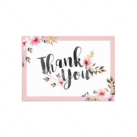 Floral thank you notes printable blush pink by LittleSizzle