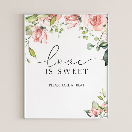 Bridal Shower Decorations Please Take a Treat Sign