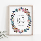 Floral wreath baby shower decorations DIY by LittleSizzle