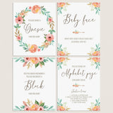 DIY Baby Shower Activities Bundle Floral Theme by LittleSizzle