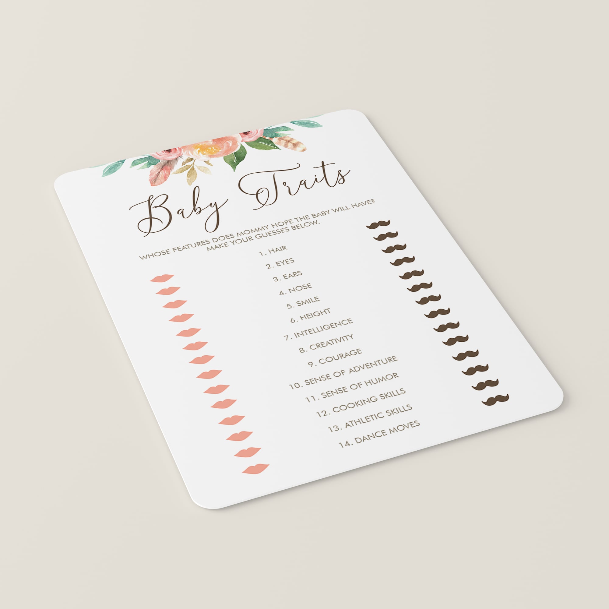 Instant download baby shower games floral theme by LittleSizzle